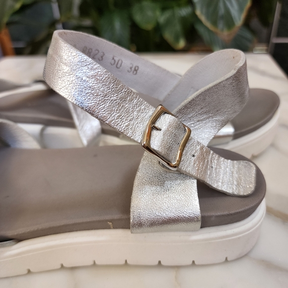 WOJAS Coastal Style Silver Chunky Sandals? Sz 38 - Picture 11 of 11